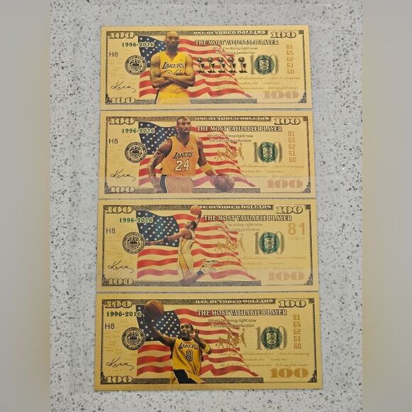 Kobe Bryant  set of 8- 24k Gold & Silver Plated Foils. Price is Firm. - Picture 1 of 7